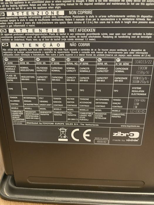 Piec naftowy Zibro LC130 - 3000W mocny, sprawny