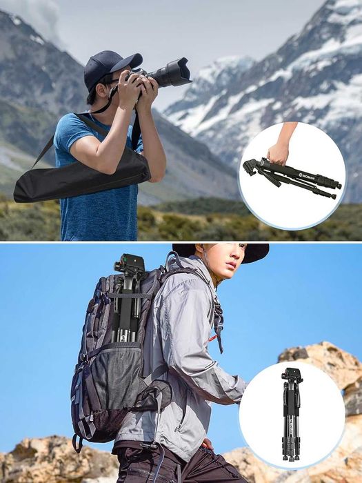 MOMAN TP59F Statyw Tripod do aparatu Canon Nikon sony 150cm aluminiowy