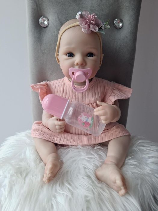 Lalka jak żywe dziecko reborn piękna NOWA duża prawie 48 cm , cala gum