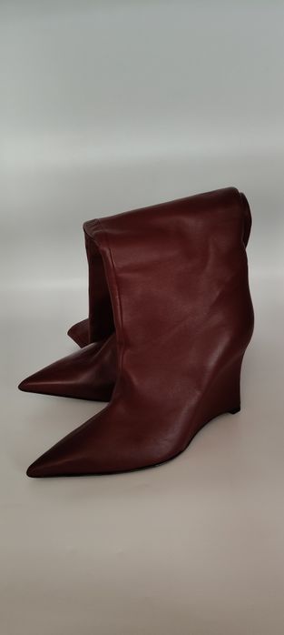 Pinko kozaki burgund skóra 37