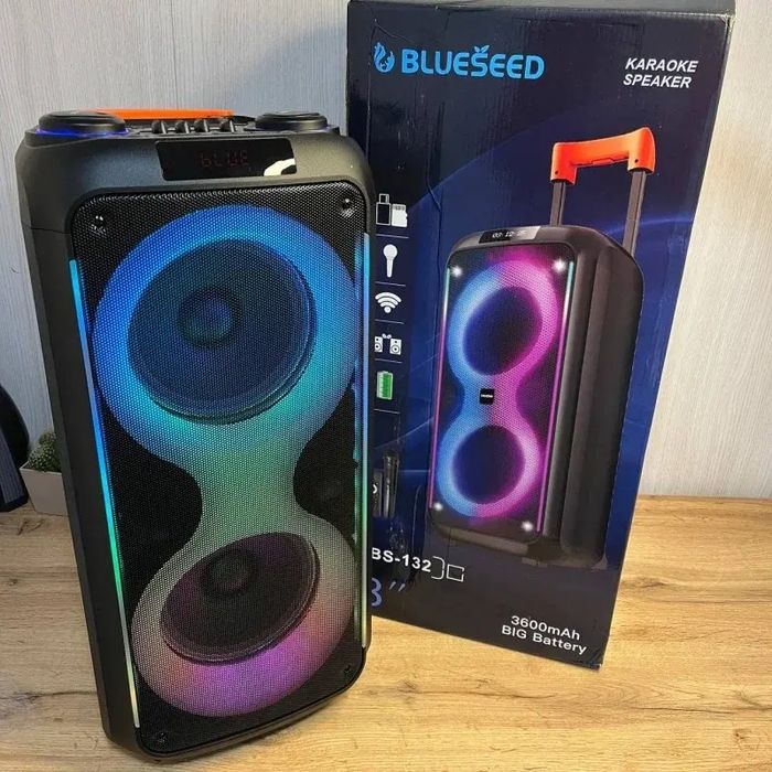 Bluetooth колонка Wireless Speaker TTD 40W с микрофоном и подсветкой