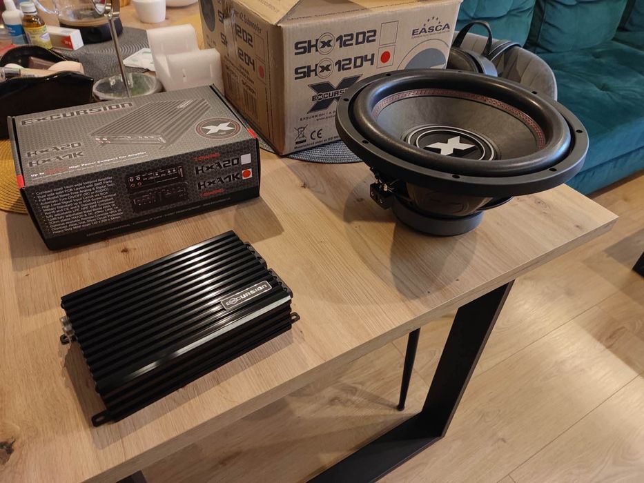 Excursion SHX-12D4 , HXA-1K , HXA-RC - głośnik wzmacniacz skrzynia bas