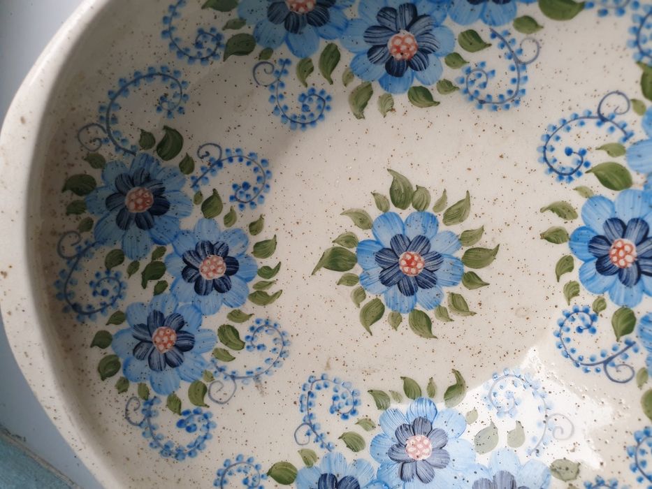 misy ceramiczne ręcznie malowane