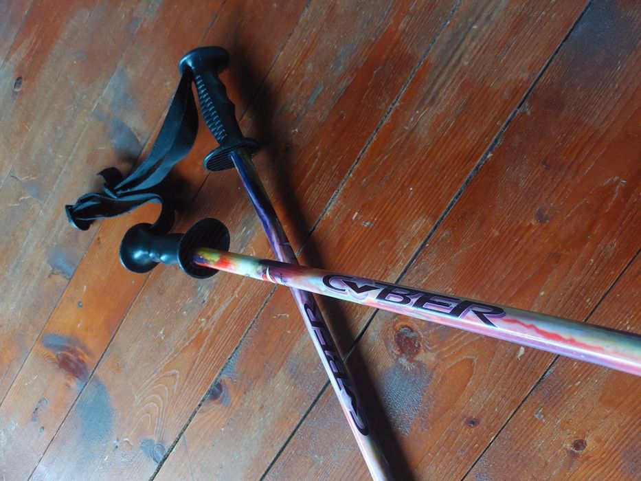 Kije kijki narciarskie Cyber na narty vintage retro psychodeliczne 115