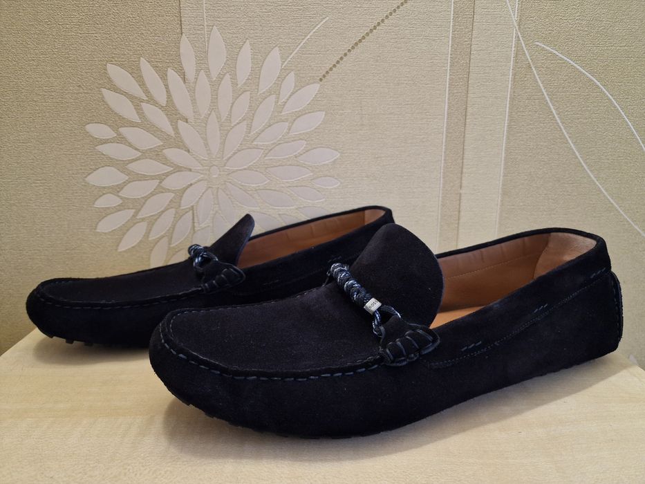 Шкіряні чоловічі мокасини Hugo Boss р.46