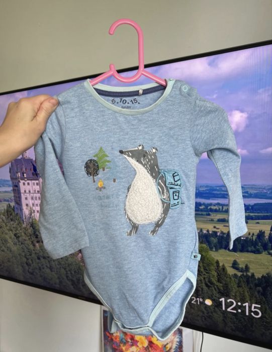 Body długi rękaw dla chłopca 5.10.15 niebieskie