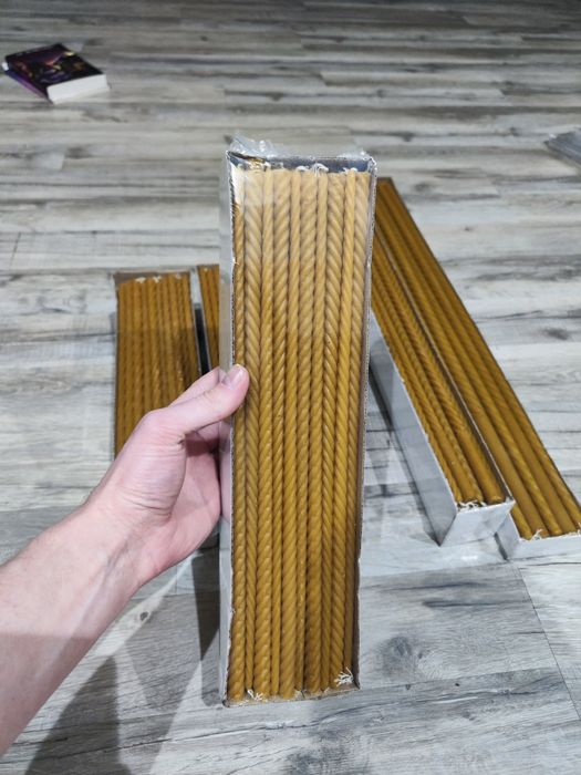 Церковні свічки з натурального воску | кручені, архієрейські | Опт