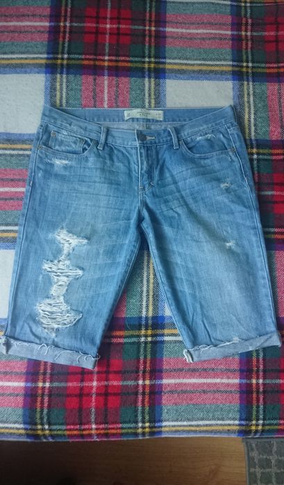 Spodenki jeans Abercrombie & Fitch model Erin denim A&F