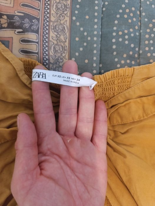 Vestido algodão bordado amarelo