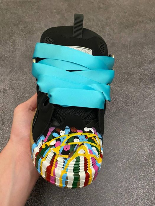 [БЕЗ ПРЕДОПЛАТ] Lanvin Curb Sneakers Black Blue Paint Premium