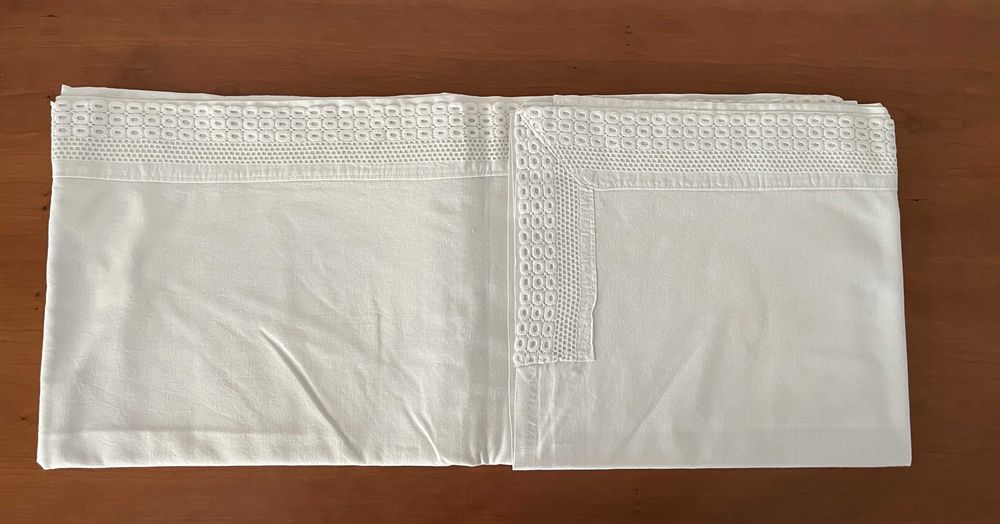 Lençol com Renda - Cama Casal