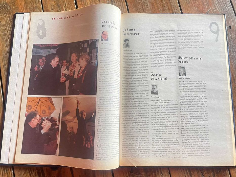 Livro com 6 Jornais de Campanha Presidencial Dr. Jorge Sampaio 95 a 96