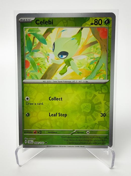 Celebi 004/142 reverse holo karta pokemon Stellar Crown