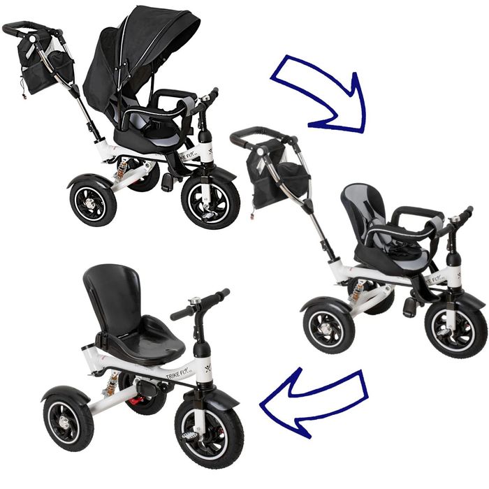 Rowerek trójkołowy 6w1 spacerówka pchacz Trike Fix V3