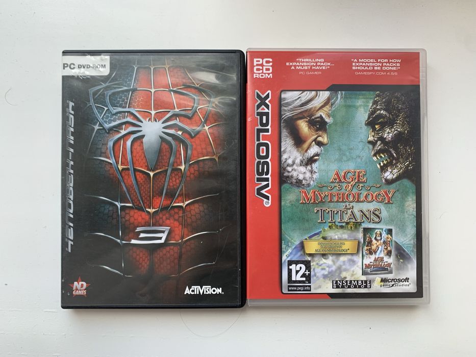 Ігри ПК PC Window диски з Spider-man 3 , Age of mythology the titans