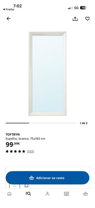Espelho IKEA 75x165