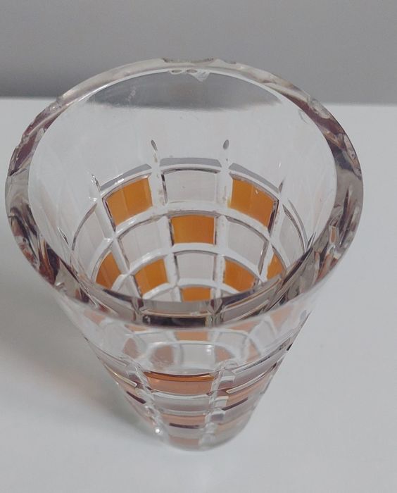 Wazon kolorowy kryształ PRL