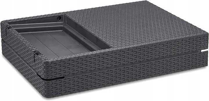 PROMOCJA! Leżak ogrodowy SKŁADANY REGULOWANY Jaipur grafitowy NOWY!