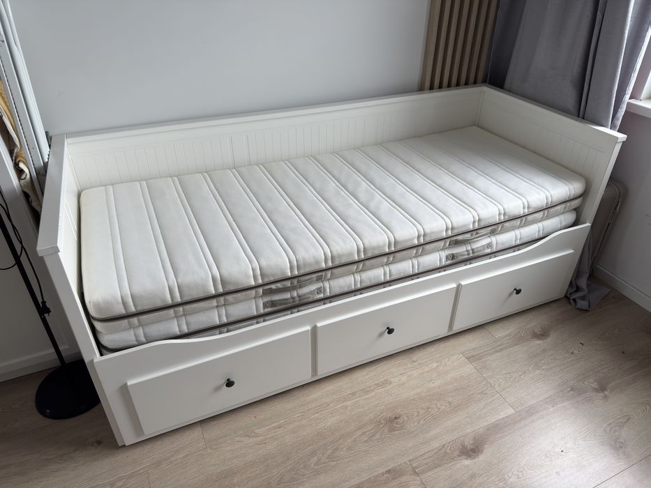 Łóżko rozkladane Hemnes + 2 materace