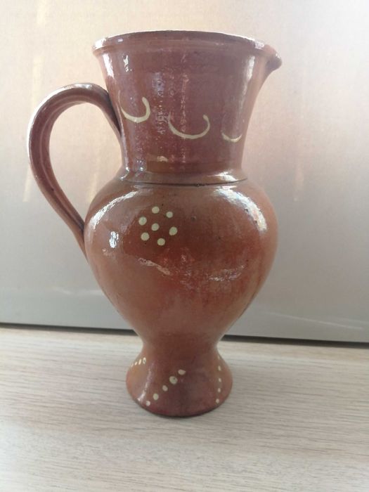 jarro em barro vidrado antigo