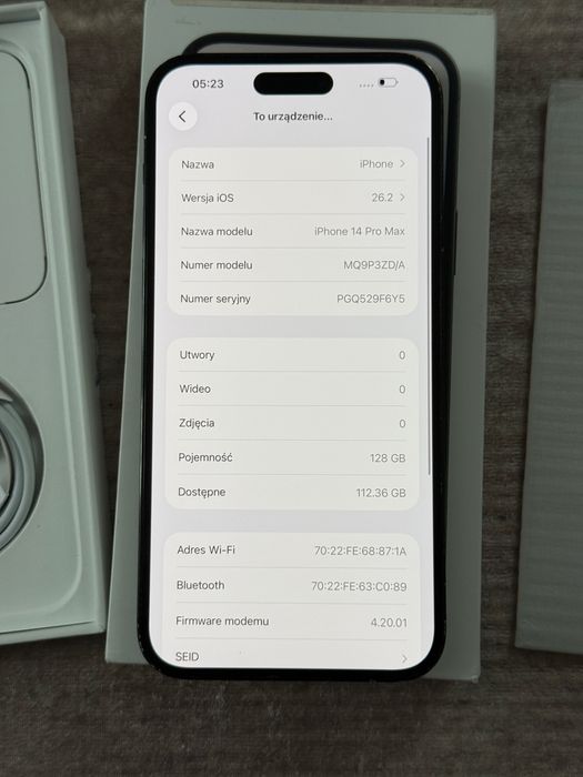 Iphone 14 pro max 128gb space black