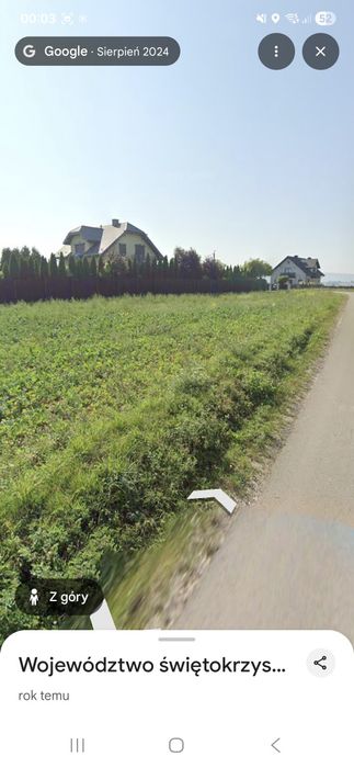 Działka 0,8650 ha budowlano-zagrodowa, przy  drodze gminnej