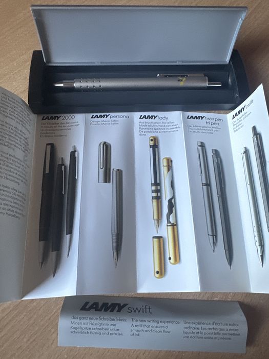 Преміальна ручка-ролер LAMY Swift Palladium (Німеччина) + коробка