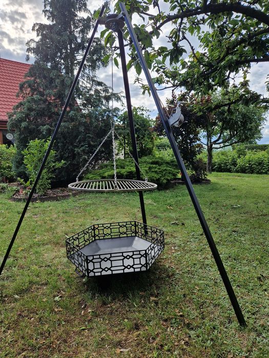 Trójnóg nierdzewny grill ognisko palenisko