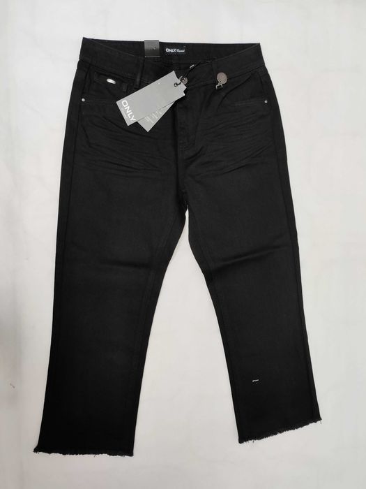 Spodnie 7/8 czarne dżinsowe jeans ONLY 28 S/M SP0159