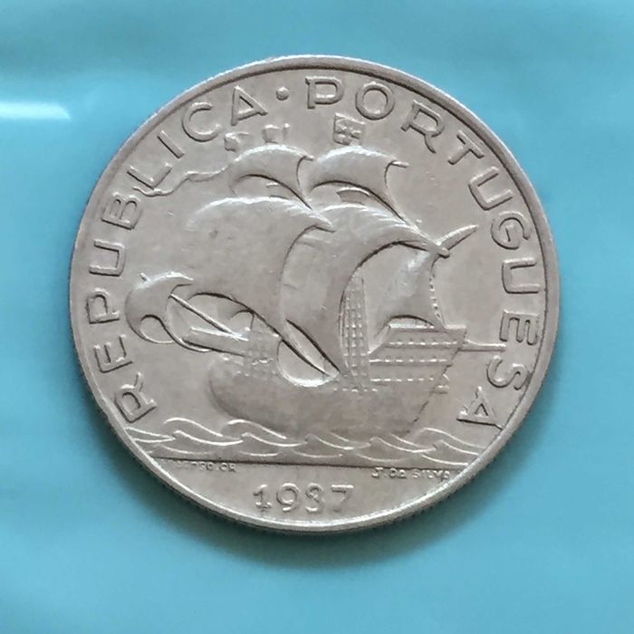 5 Escudos 1937 - prata