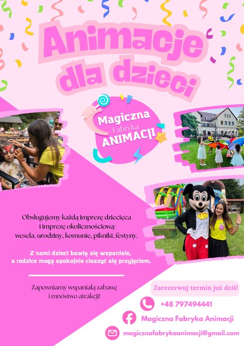 Animator / animacje dla dzieci / animacje komunie, wesela, urodziny