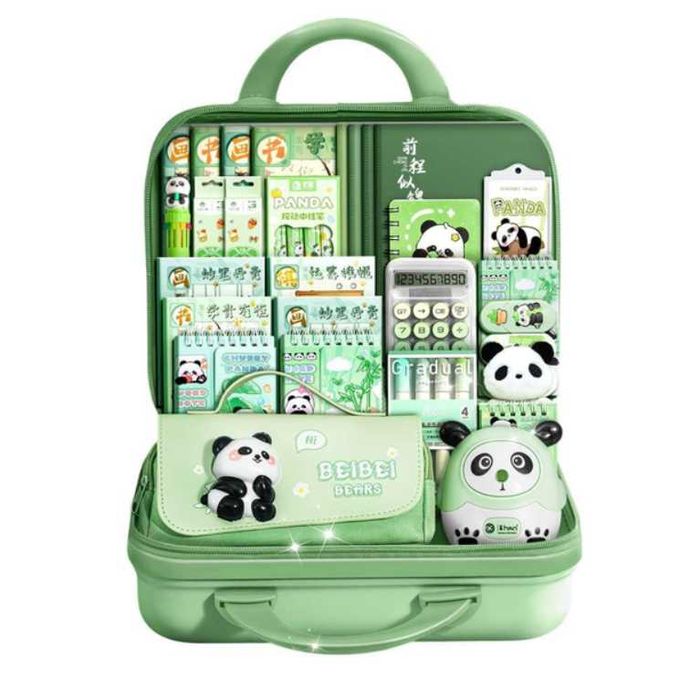 Дитячий розвиваючий канцелярський набір у 3D валізі Малювання Яскравий