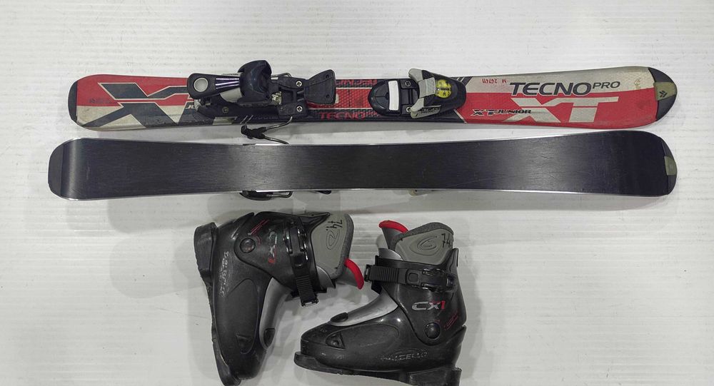 narty dla dzieci do nauki carvingowe Tecno Pro 90cm + buty r.29/18,5cm