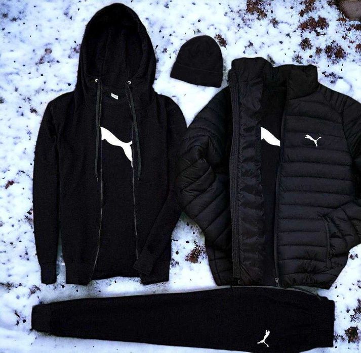 Puma костюм, футболка, кепка, куртка комплект 5в1 Пума кофта фліс чол.
