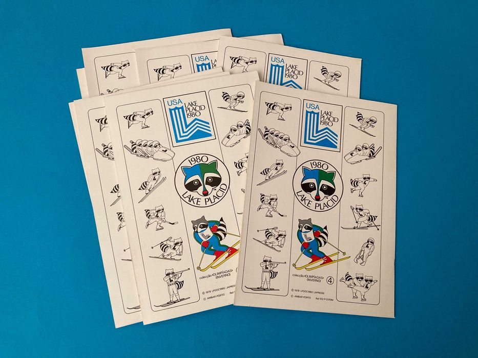 Colecção 8 Cadernos Escolares Jogos Olímpicos Inverno XIII Anos 1980