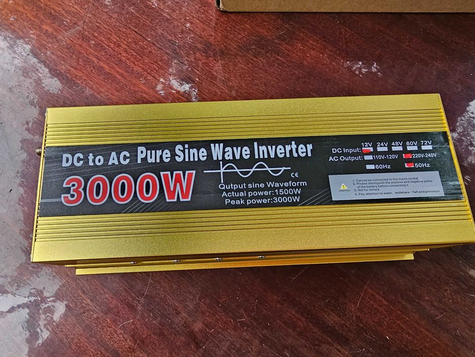 Інвертор (перетворювач напруги) 12в-220в чистий синус 3000W
