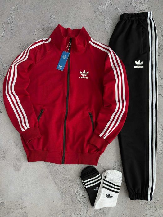 Спортивний костюм чоловічий весняний Adidas (кофта + штани +шкарпетки)