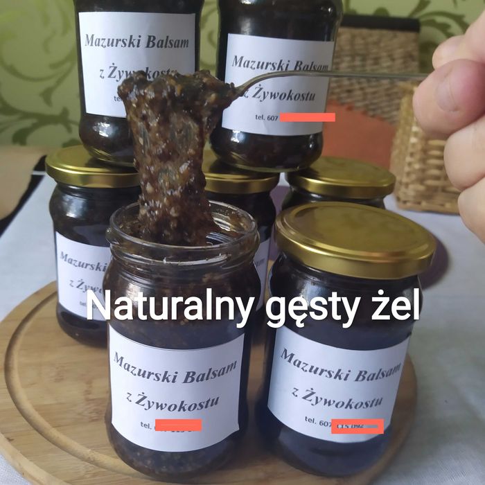 Żywokost lekarski 0,3L Mazurski Balsam Żel na bio-alk 60%