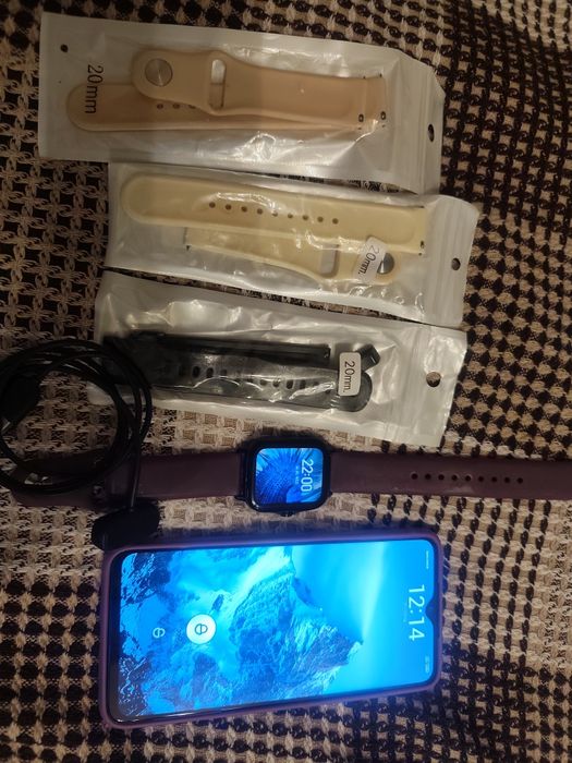 Телефон redmi note 8pro + смарт годинник amazfit gts 2+3 ремінці
