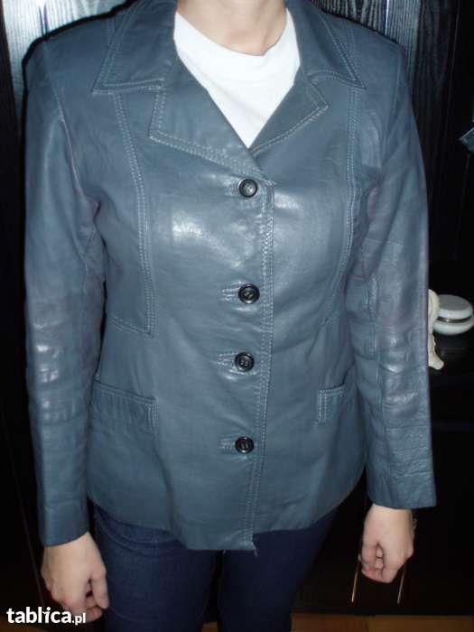 KURTKA żakiet marynarka z prawdziwej skóry