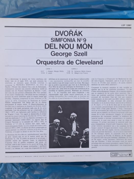 Dvorak Simfonia #9 платівка вініл