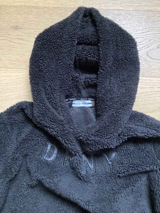 Bluza z kapturem pluszowa czarna OKNY Sport r. XS