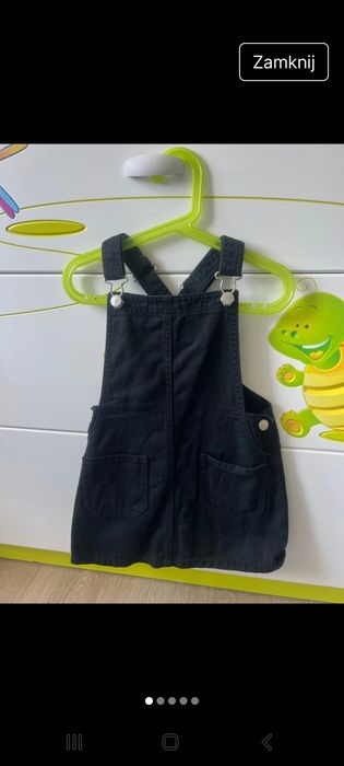 Spódniczka na szelkach dla dziewczynki