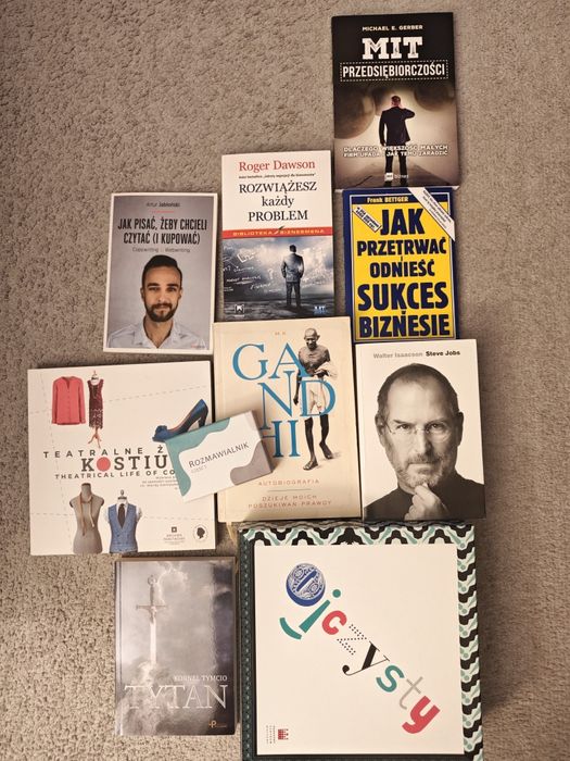 Pakiet 8 książek rozwojowych, biografii