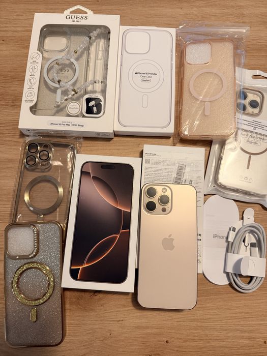 IPhone 16 Pro Max 256gb Desert Titanium, stan idealny, 97%, Polska!