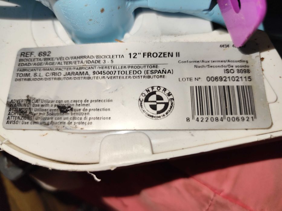 Bicicleta criança Frozen, Disney