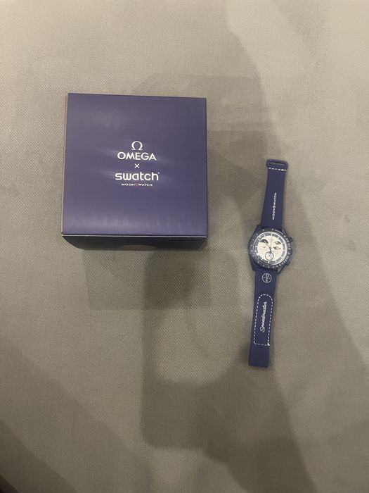 Relógio omega x swatch mission to earthphase gold