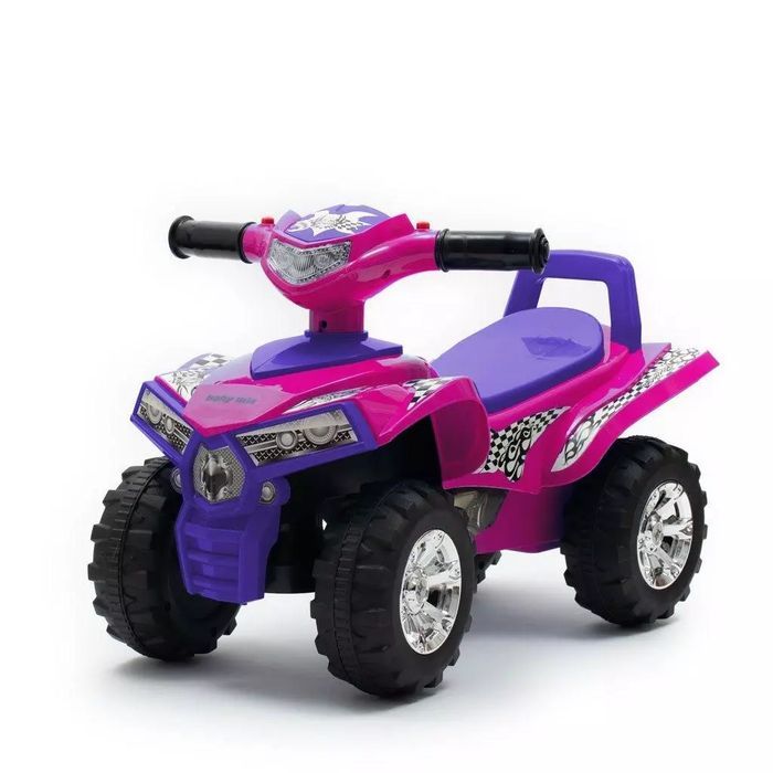 Jeździk z dźwiękiem Quad różowy. Nowy Produkt