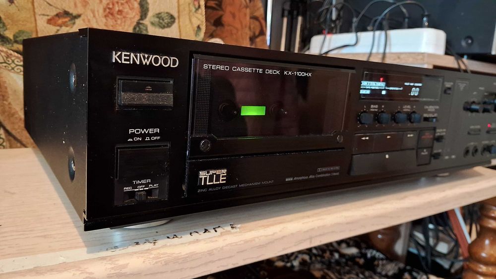 Kenwood KX-1100 HX касетна дека 3-Head, Direct Drive, аморфна головка.