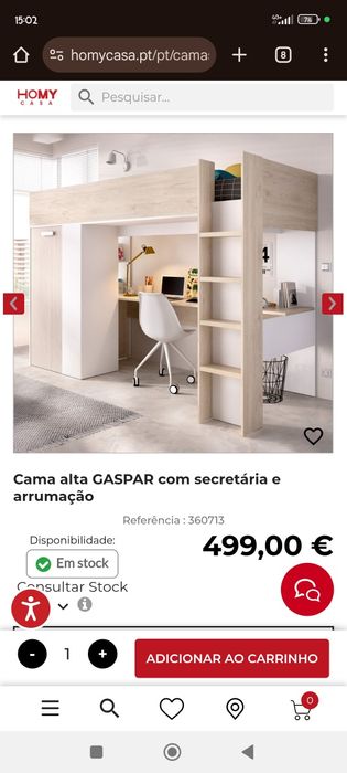 Cama criança alta
